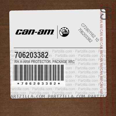 706203382 RH A-Arm Protector. Package XRC