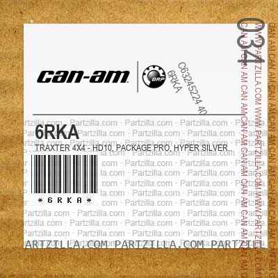 6RKA Traxter 4X4 - HD10, Package PRO, Hyper Silver.. Europe T Regulation 60" Wide