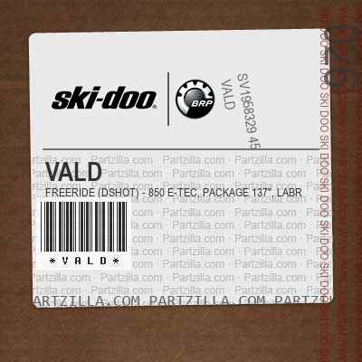VALD FREERIDE (DSHOT) - 850 E-TEC, Package 137", Labrador Blue, Bright White.. North America