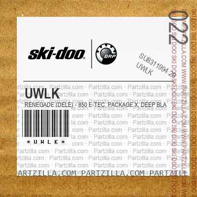 UWLK RENEGADE (DELE) - 850 E-TEC, Package X, Deep Black, Deep Black.. North America