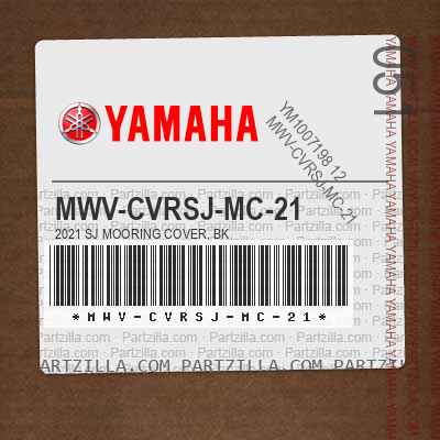 MWV-CVRSJ-MC-21 Yamaha Marine New OEM 2021 Sj Mooring Cover Bk 
