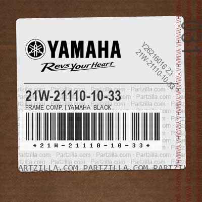 21W-21110-10-33 FRAME COMP. | YAMAHA  BLACK