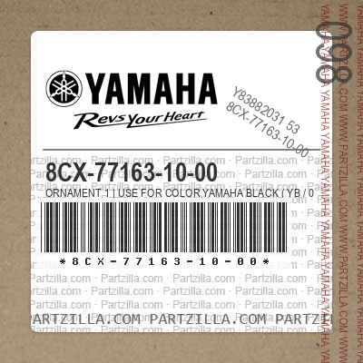 8CX-77163-10-00 ORNAMENT 1 | Use for Color YAMAHA BLACK ( YB / 0033 )