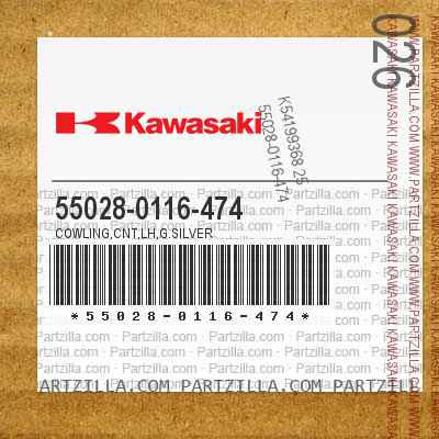 Kawasaki 0116 474 Cowling Cnt Lh G Silver Partzilla Com