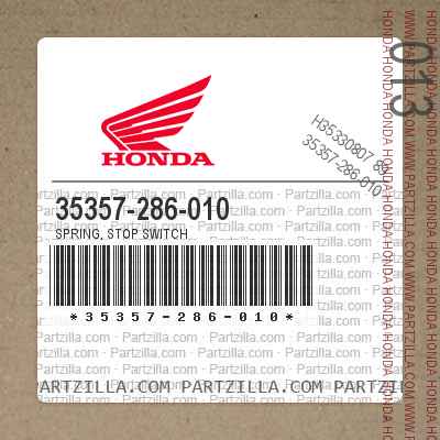 OEM Honda 35357-286-010 Stop Switch Spring NOS