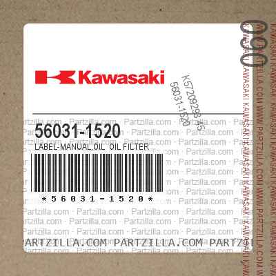 Kawasaki 56031-1520 - LABEL-MANUAL,OIL OIL FILTER | Partzilla.com