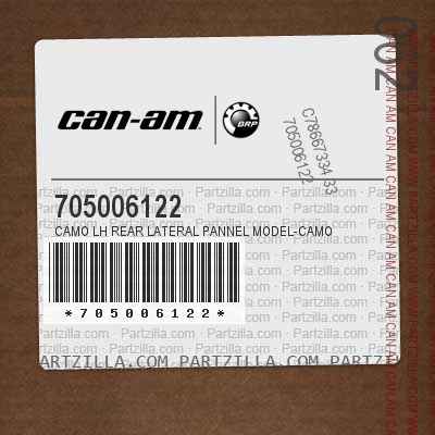 705006122 Camo LH Rear Lateral Pannel Model-Camo