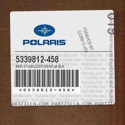 Rear Genuine OEM Part 5339812-458 Matte Black Polaris Stabalizer Bar Qty 1 