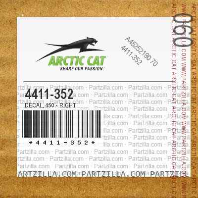 4411-352 Decal, 450 - Right