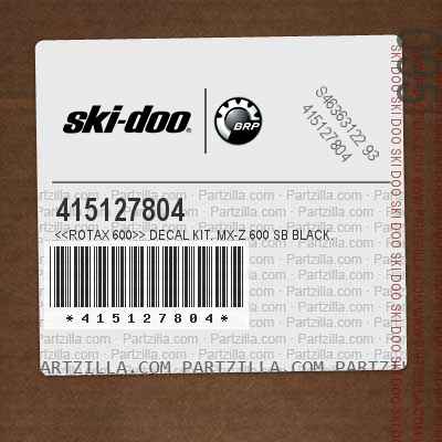 415127804 <<ROTAX 600>> Decal Kit. MX-Z 600 SB Black.