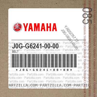 Yamaha Belt J0g-G6241-00-00 New Oem 
