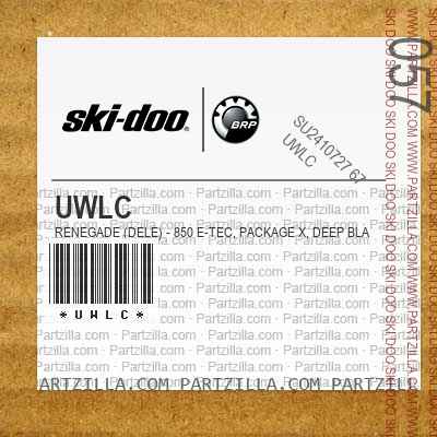 UWLC RENEGADE (DELE) - 850 E-TEC, Package X, Deep Black, Deep Black.. North America