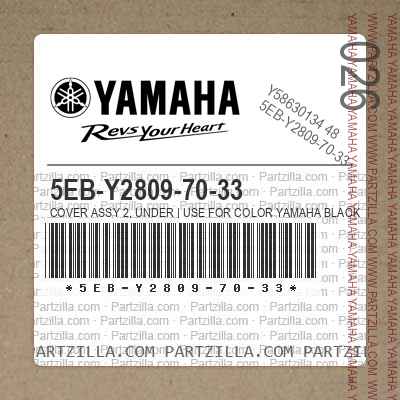 5EB-Y2809-70-33 COVER ASSY 2, UNDER | Use for Color YAMAHA BLACK ( YB / 0033 )