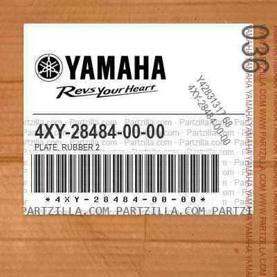 4XY-28484-00-00 PLATE, RUBBER 2