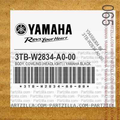 3TB-W2834-A0-00 BODY, COWLING (HEADLIGHT) | YAMAHA BLACK