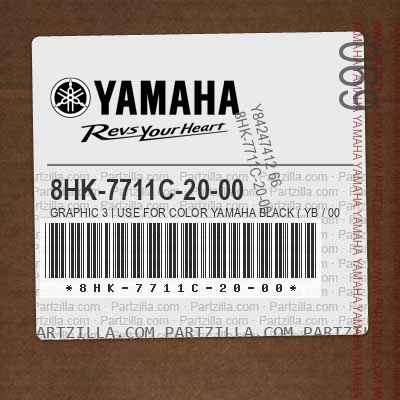 8HK-7711C-20-00 GRAPHIC 3 | Use for Color YAMAHA BLACK ( YB / 0033 )