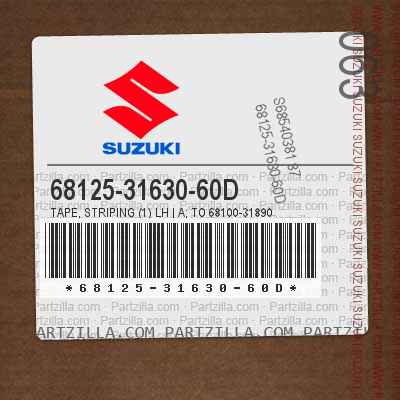 68125-31630-60D TAPE, STRIPING (1) LH | A; TO 68100-31890