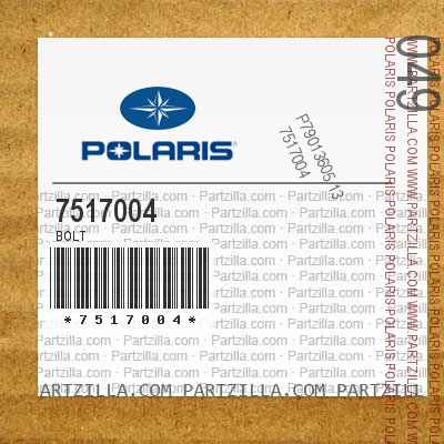 Genuine Polaris Bolt PN 7517004
