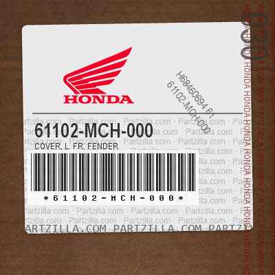 61102-MCH-000 FENDER COVER