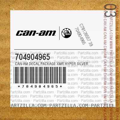 704904965 CAN-AM DECAL Package XMR Hyper Silver