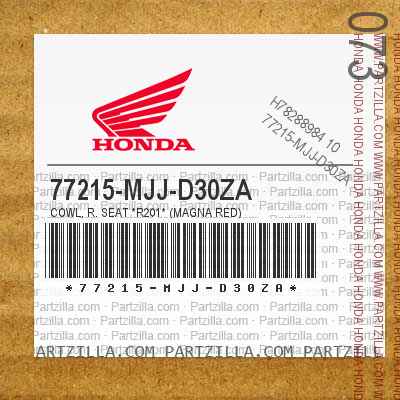 HONDA 77215-MJJ-D30ZA COWL SEATR201 R 