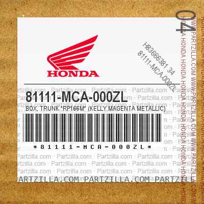81111-MCA-000ZL BOX, TRUNK *RP166M* (KELLY MAGENTA METALLIC)