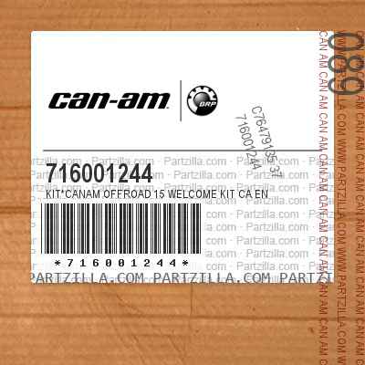 716001244 KIT*CANAM OFFROAD 15 WELCOME KIT CA EN                                                               