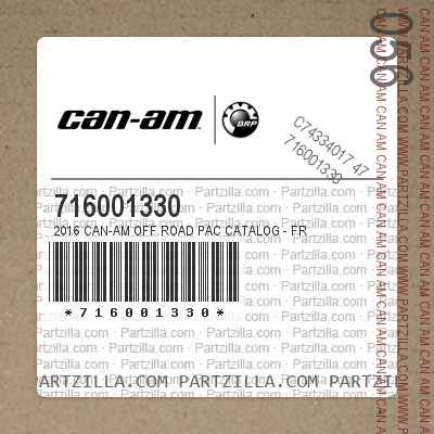 716001330 2016 CAN-AM OFF ROAD PAC CATALOG - FR                                                                