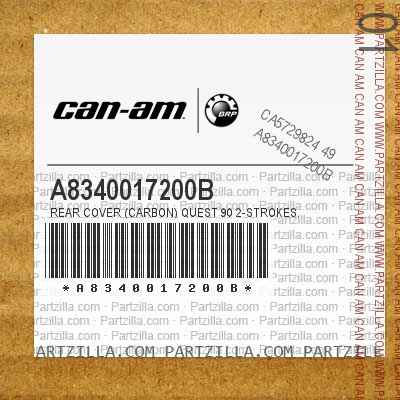 A8340017200B Rear Cover (Carbon) Quest 90 2-Strokes.