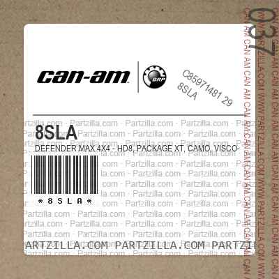 8SLA Defender MAX 4X4 - HD8, Package XT, Camo, Visco-Lok QE with lock diff.. North America