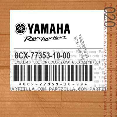 8CX-77353-10-00 EMBLEM 3 | Use for Color YAMAHA BLACK ( YB / 0033 )