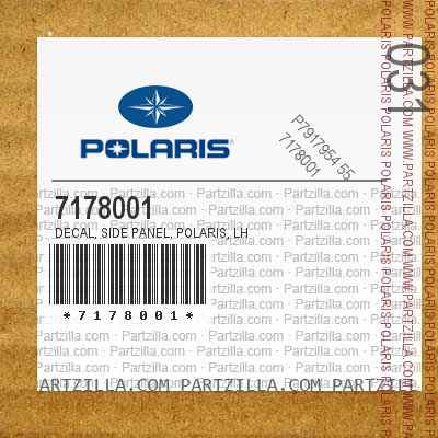 Polaris DECAL-SIDE PANEL,"POLARIS",LH 