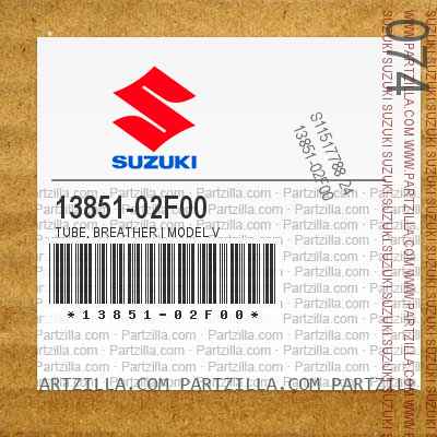 Suzuki 13851-02F00 - TUBE, BREATHER | MODEL V | Partzilla.com