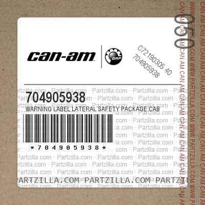 704905938 Warning Label Lateral Safety Package Cab