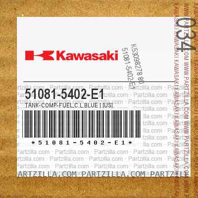 Kawasaki 51081-5402-E1 - TANK-COMP-FUEL,C.L.BLUE | [US 