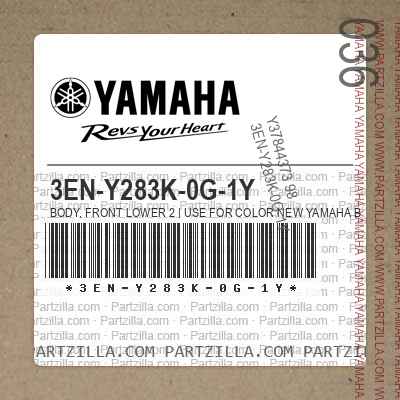 3EN-Y283K-0G-1Y BODY, FRONT LOWER 2 | Use for Color NEW YAMAHA BLACK ( NYB / 006G )