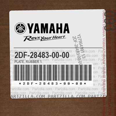 2DF-28483-00-00 PLATE, RUBBER 1                                                                                      