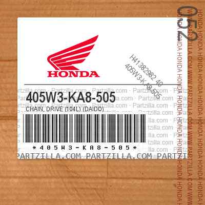 Genuine Honda OEM Drive Chain  405w3-KA8-505