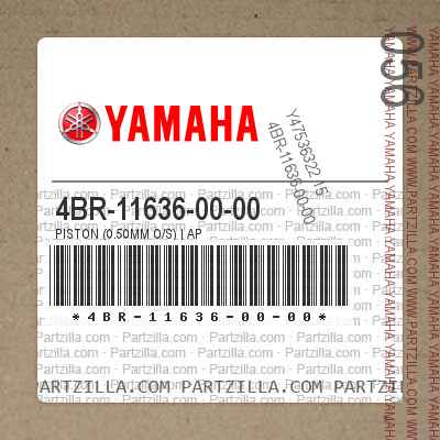 Yamaha PISTON 2 O/S 0.50 367-11636-11-00 QTY 1 
