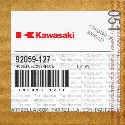 Kawasaki 92059-127 - HOSE,FUEL OVERFLOW | Partzilla.com