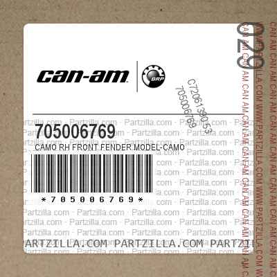 705006769 Camo RH Front Fender Model-Camo