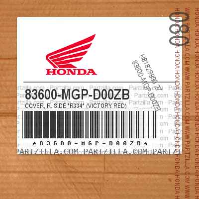 83600-MGP-D00ZB SIDE COVER