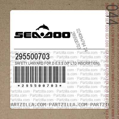 295500703 Safety lanyard for D.E.S.S (XP LTD inscription). (black float, yellow letters, grey cord)