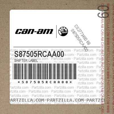 S87505RCAA00 Shifter Label