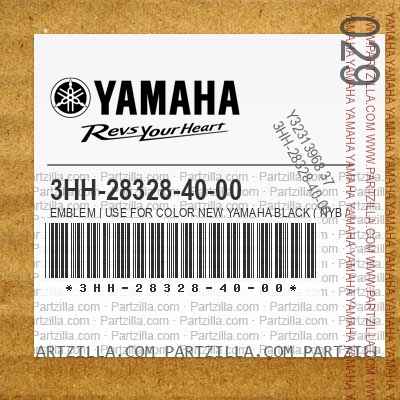 3HH-28328-40-00 EMBLEM | Use for Color NEW YAMAHA BLACK ( NYB / 006G )