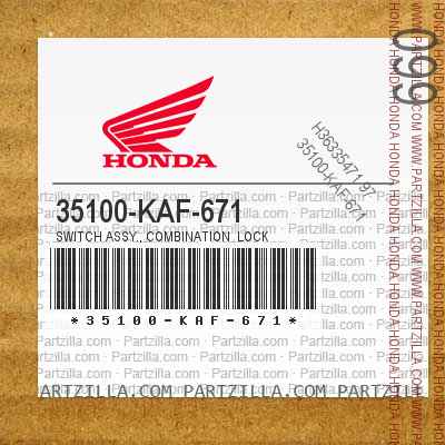 Honda 35100-KAF-671 - SWITCH ASSY., COMBINATION LOCK | Partzilla.com