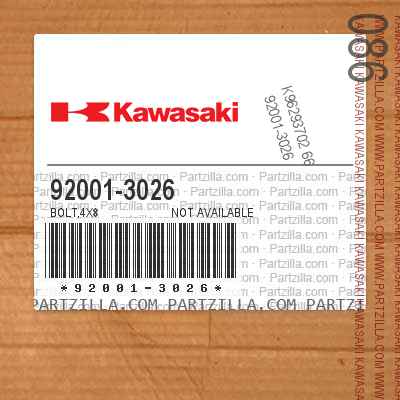 NOS KAWASAKI BOLT 92001-134 