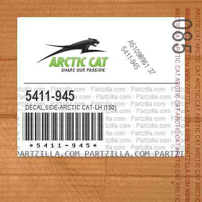 5411-945 DECAL,SIDE-ARCTIC CAT-LH (150)                                                                       