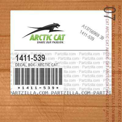 1411-539 Decal, Box - Arctic Cat