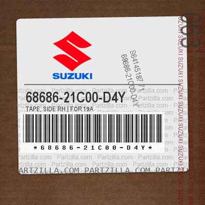 68686-21C00-D4Y TAPE, SIDE RH | FOR 19A